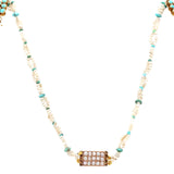 Victorian Turquoise and Pearl Necklace-Charlotte Sayers Antique Jewellery