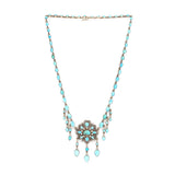 Victorian Turquoise and Pearl Necklace-Charlotte Sayers Antique Jewellery