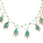 Victorian Turquoise and Pearl Necklace-Charlotte Sayers Antique Jewellery