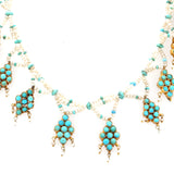 Victorian Turquoise and Pearl Necklace-Charlotte Sayers Antique Jewellery