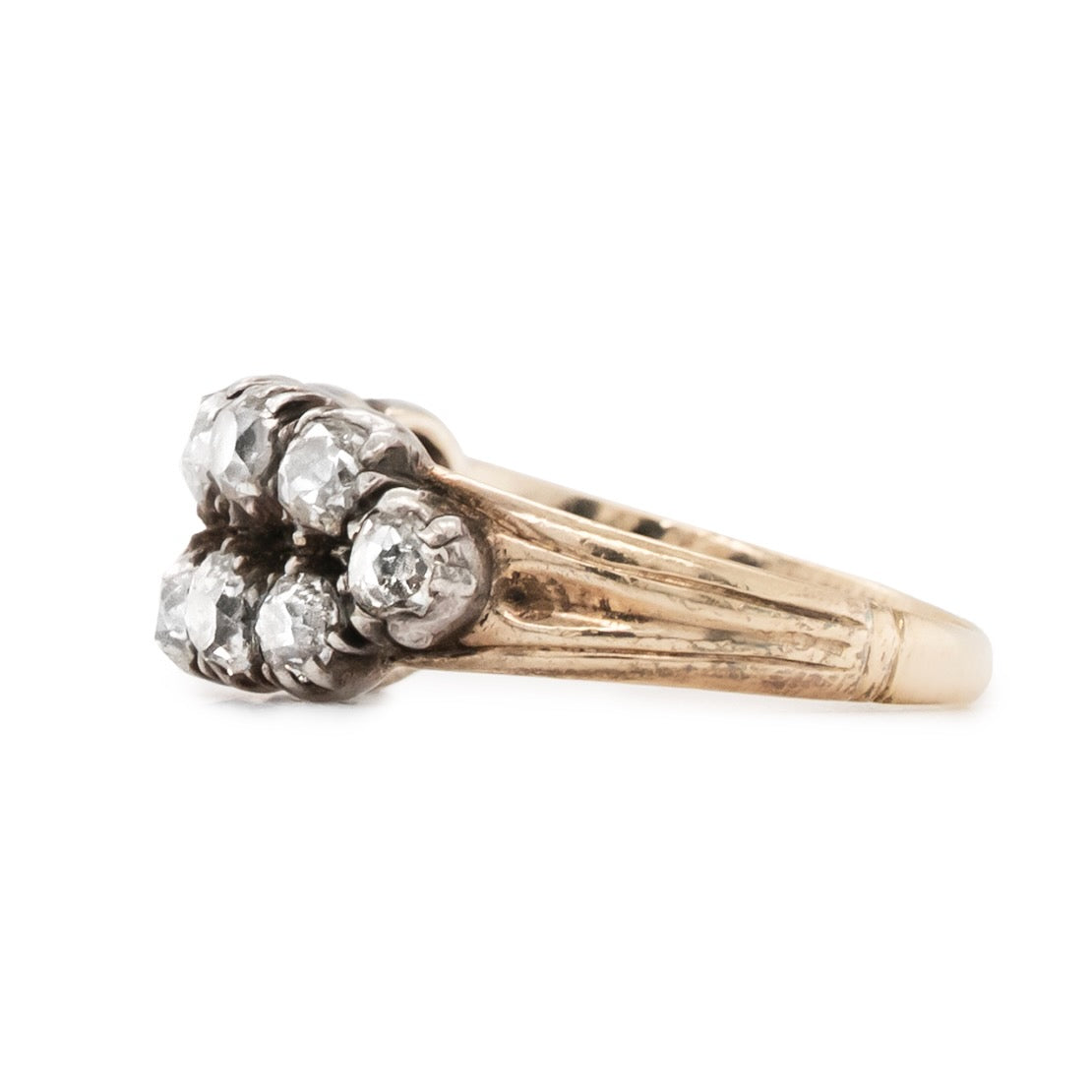 Victorian Two Row Diamond Ring-Charlotte Sayers Antique Jewellery