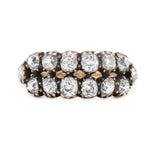Victorian Two Row Diamond Ring-Charlotte Sayers Antique Jewellery