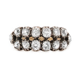 Victorian Two Row Diamond Ring-Charlotte Sayers Antique Jewellery