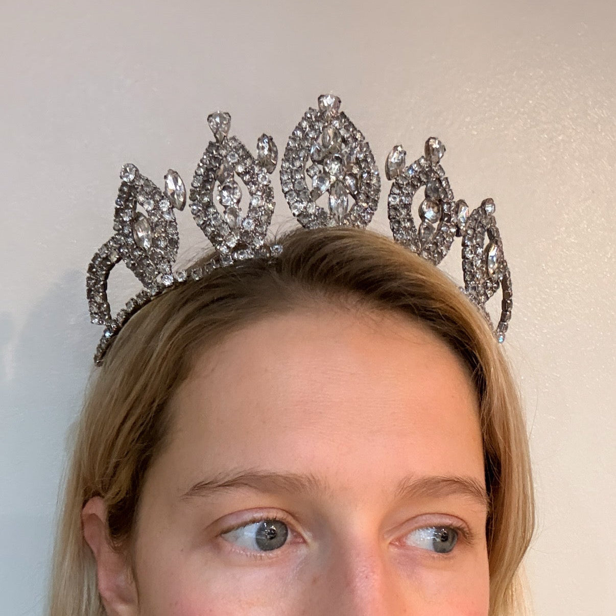 Victorian White Paste Tiara-Charlotte Sayers Antique Jewellery