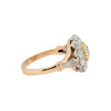 Victorian Yellow Diamond Cluster Ring-Charlotte Sayers Antique Jewellery