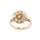 Victorian Yellow Diamond Cluster Ring-Charlotte Sayers Antique Jewellery