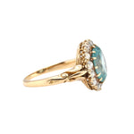 Victorian Zircon and Diamond Cluster Ring-Charlotte Sayers Antique Jewellery