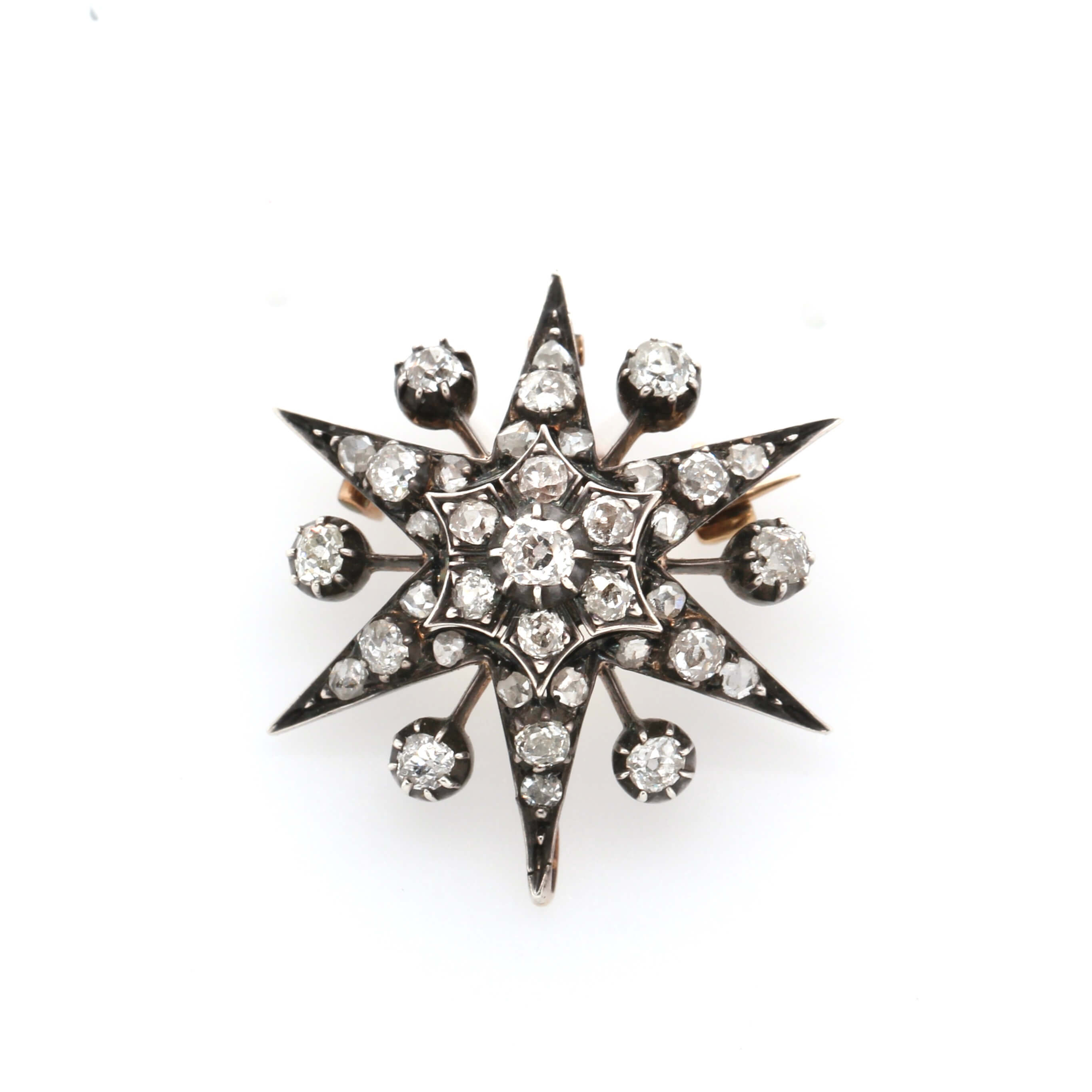 Victorian diamond star brooch/pendant-Charlotte Sayers Antique Jewellery