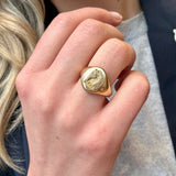 Vintage 18ct Gold Signet Ring-Charlotte Sayers Antique Jewellery