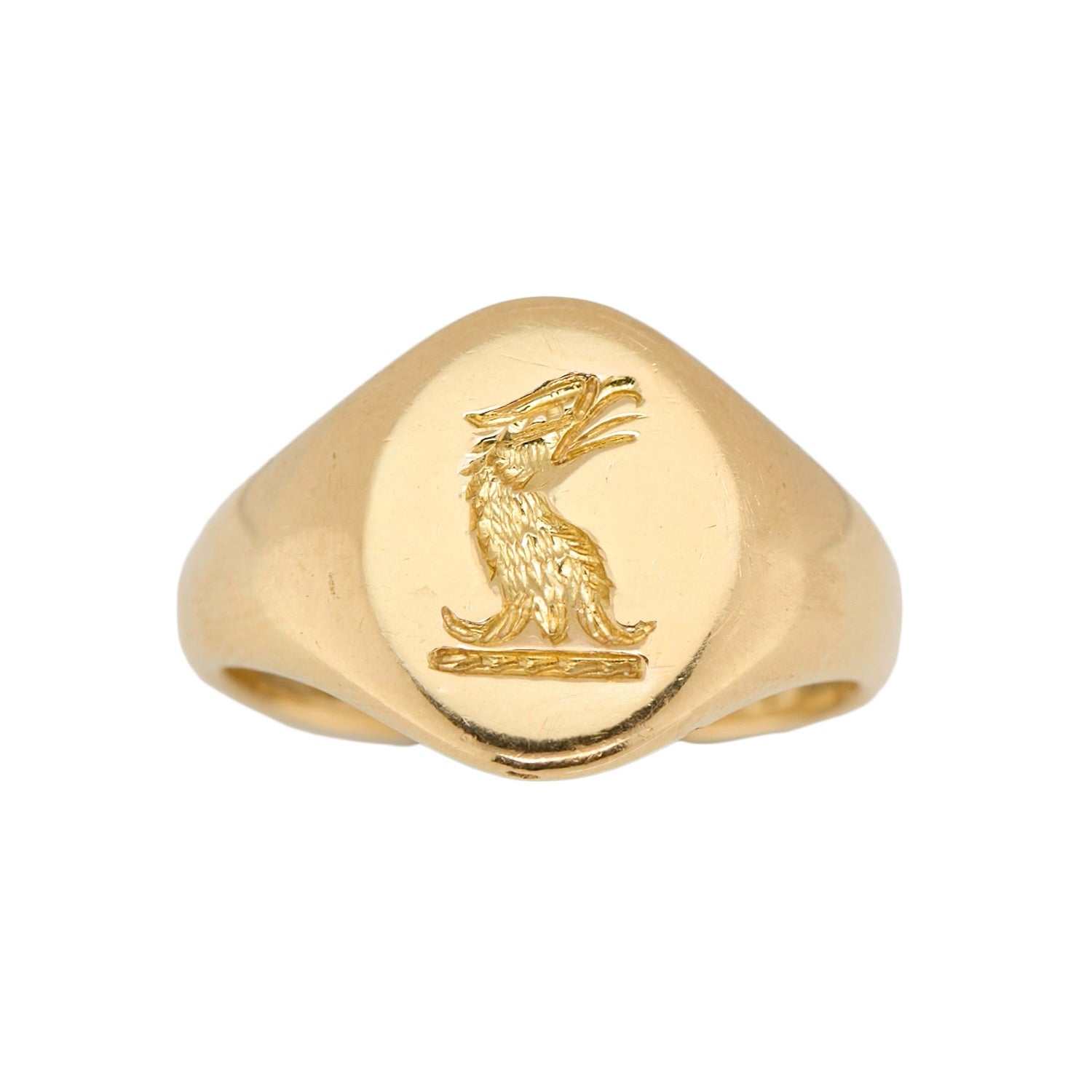 Vintage 18ct Gold Signet Ring-Charlotte Sayers Antique Jewellery