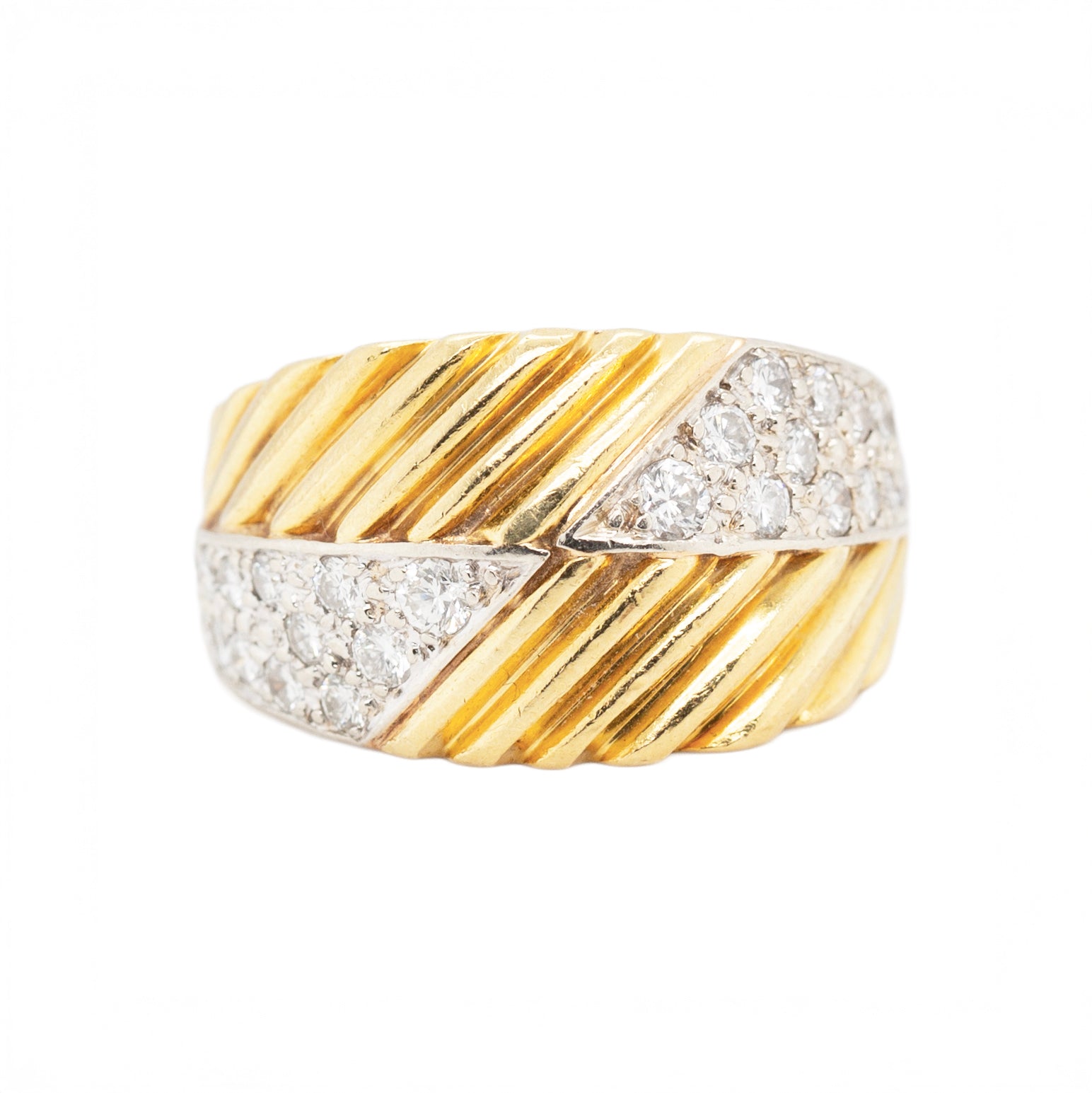 Vintage 18ct Gold and Diamond ring-Charlotte Sayers Antique Jewellery