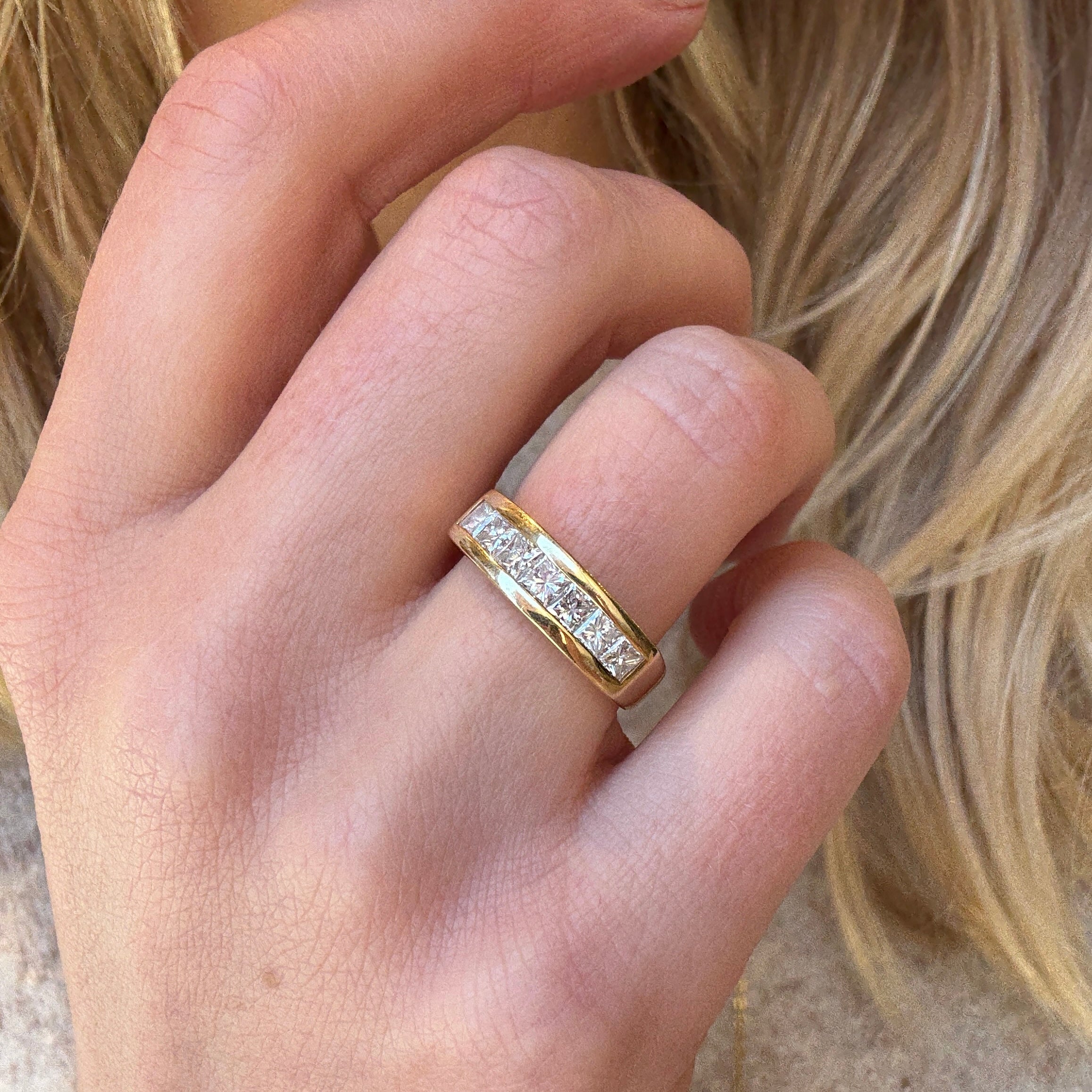 Vintage Diamond Band Ring-Charlotte Sayers Antique Jewellery