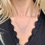 Vintage Diamond Circle Pendant-Charlotte Sayers Antique Jewellery