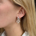 Vintage Diamond Drop Earrings-Charlotte Sayers Antique Jewellery