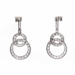 Vintage Diamond Drop Earrings-Charlotte Sayers Antique Jewellery