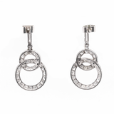 Vintage Diamond Drop Earrings-Charlotte Sayers Antique Jewellery