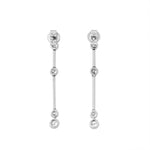 Vintage Diamond Drop Earrings-Charlotte Sayers Antique Jewellery