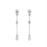 Vintage Diamond Drop Earrings-Charlotte Sayers Antique Jewellery