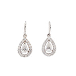 Vintage Diamond Drop Earrings-Charlotte Sayers Antique Jewellery
