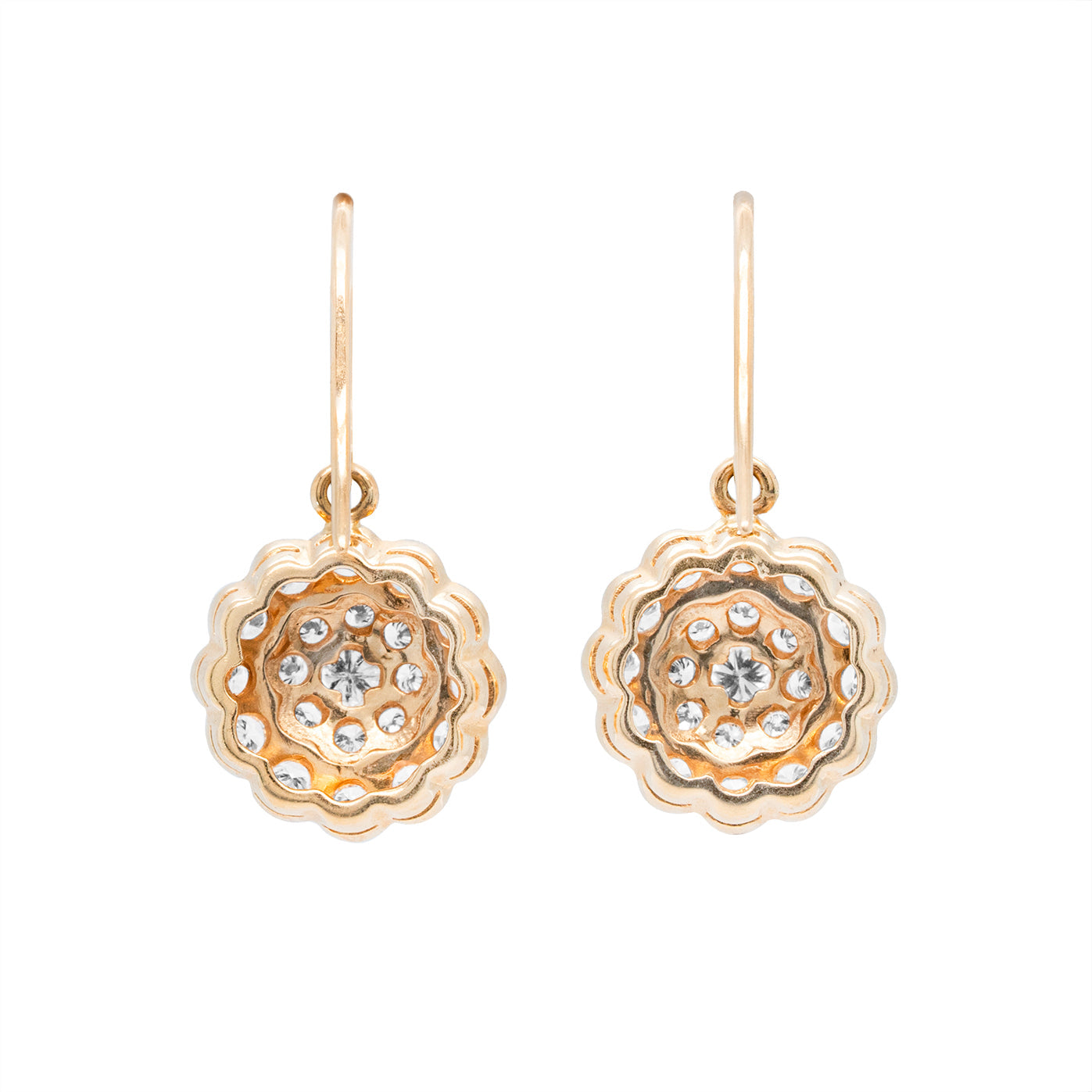 Vintage Diamond Earrings-Charlotte Sayers Antique Jewellery