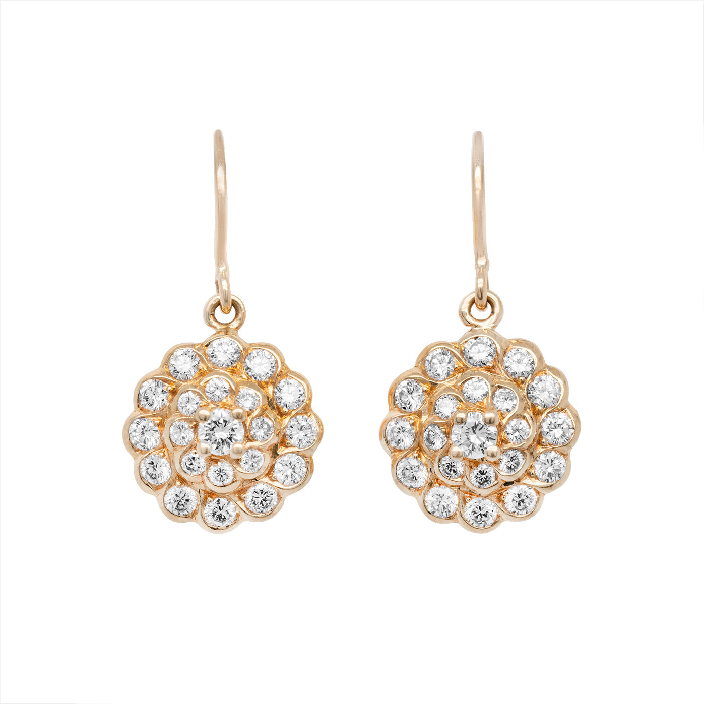 Vintage Diamond Earrings-Charlotte Sayers Antique Jewellery