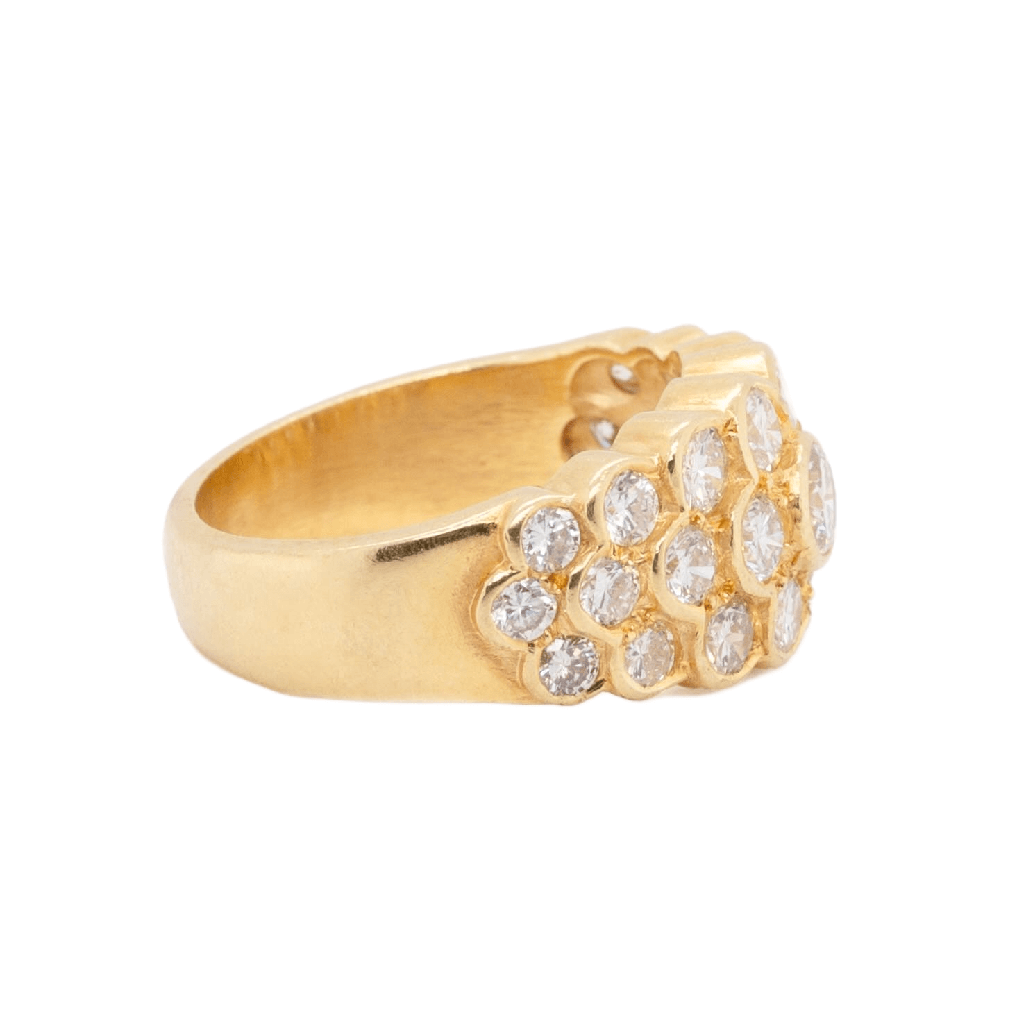 Vintage Diamond Flower Ring-Charlotte Sayers Antique Jewellery