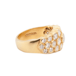 Vintage Diamond Flower Ring-Charlotte Sayers Antique Jewellery