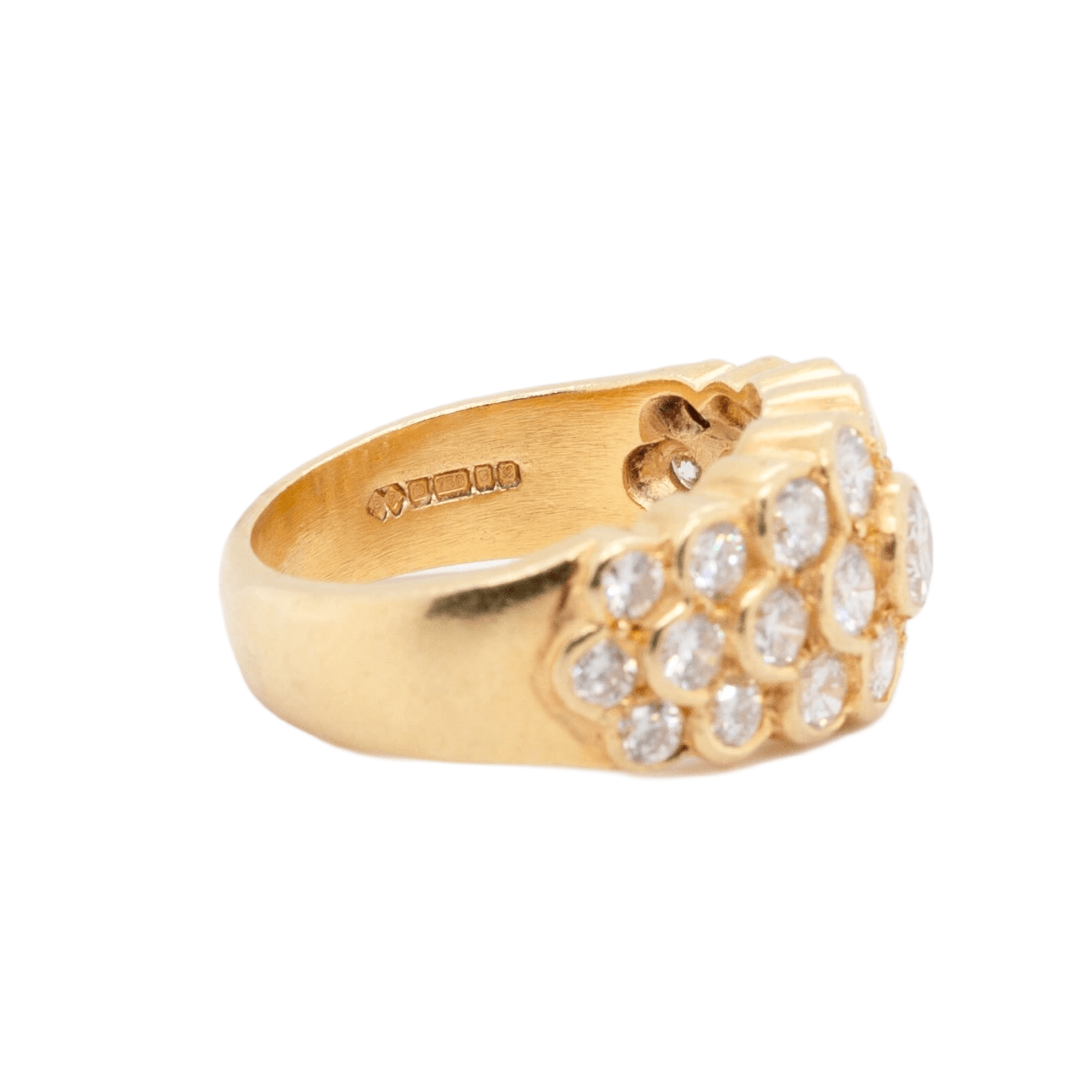 Vintage Diamond Flower Ring-Charlotte Sayers Antique Jewellery