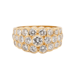 Vintage Diamond Flower Ring-Charlotte Sayers Antique Jewellery