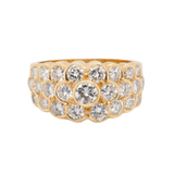 Vintage Diamond Flower Ring-Charlotte Sayers Antique Jewellery