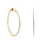 Vintage Diamond Hoop Earrings-Charlotte Sayers Antique Jewellery