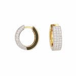 Vintage Diamond Hoop Earrings-Charlotte Sayers Antique Jewellery