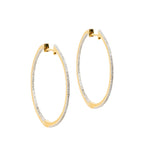 Vintage Diamond Hoop Earrings-Charlotte Sayers Antique Jewellery