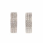 Vintage Diamond Hoop Earrings-Charlotte Sayers Antique Jewellery