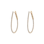 Vintage Diamond Hoop Earrings-Charlotte Sayers Antique Jewellery