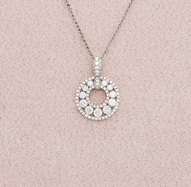 Vintage Diamond Pendant-Charlotte Sayers Antique Jewellery