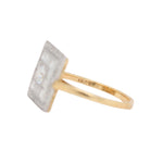 Vintage Diamond Square Dress Ring-Charlotte Sayers Antique Jewellery