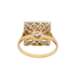 Vintage Diamond Square Dress Ring-Charlotte Sayers Antique Jewellery