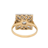 Vintage Diamond Square Dress Ring-Charlotte Sayers Antique Jewellery
