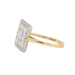 Vintage Diamond Square Dress Ring-Charlotte Sayers Antique Jewellery