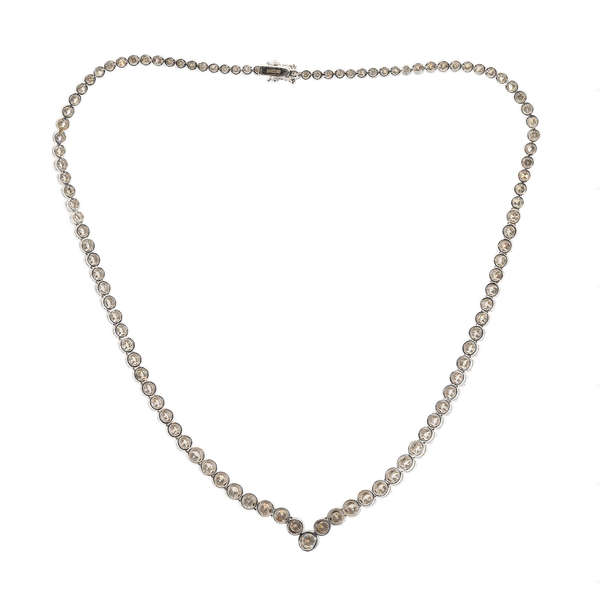 Vintage Diamond Tennis Necklace-Charlotte Sayers Antique Jewellery