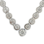 Vintage Diamond Tennis Necklace-Charlotte Sayers Antique Jewellery