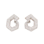 Vintage Geometric Diamond Earrings-Charlotte Sayers Antique Jewellery