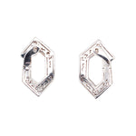 Vintage Geometric Diamond Earrings-Charlotte Sayers Antique Jewellery