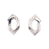 Vintage Geometric Diamond Earrings-Charlotte Sayers Antique Jewellery