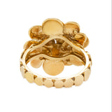 Vintage Gold Diamond Flower Ring-Charlotte Sayers Antique Jewellery