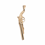 Vintage Gold Shotgun Pendant-Charlotte Sayers Antique Jewellery