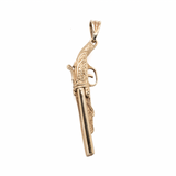 Vintage Gold Shotgun Pendant-Charlotte Sayers Antique Jewellery