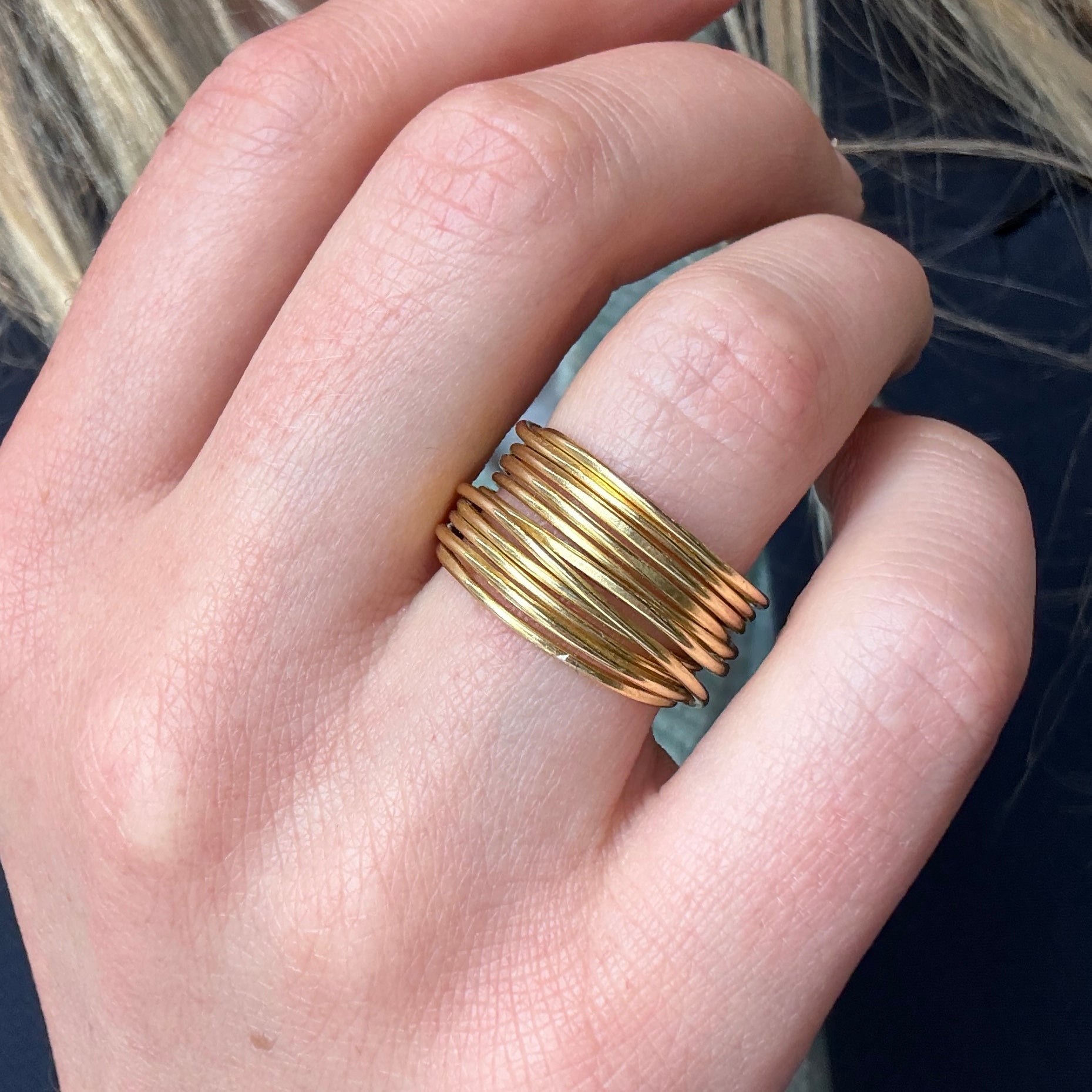 Vintage Gold Wire Band Ring-Charlotte Sayers Antique Jewellery