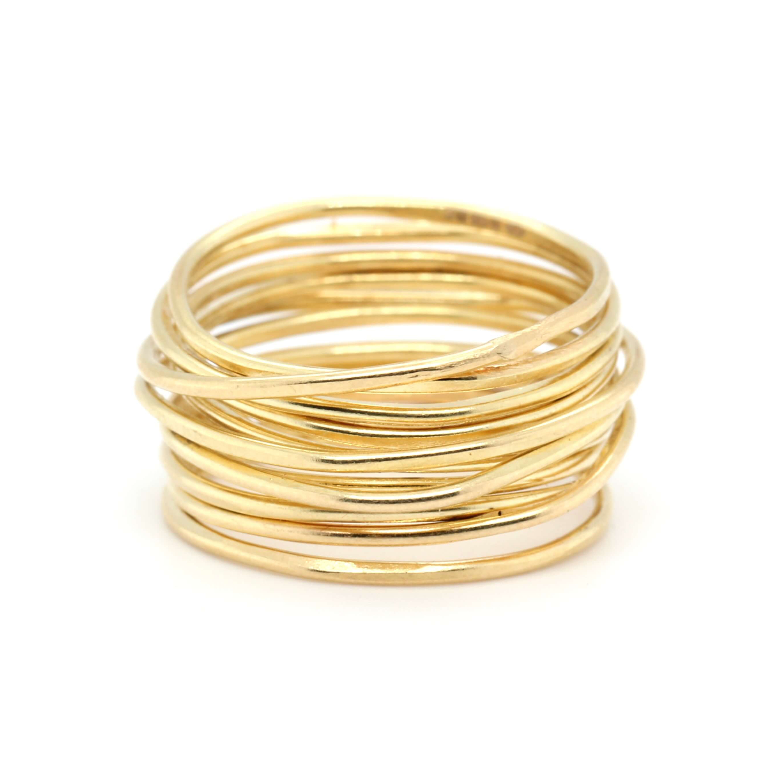 Vintage Gold Wire Band Ring-Charlotte Sayers Antique Jewellery